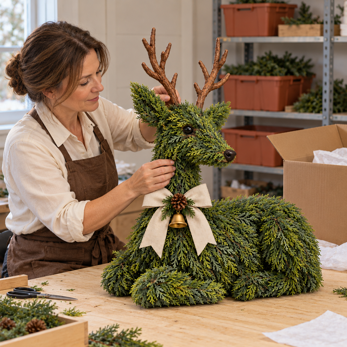🎉Evergreen Reindeer Christmas Decoration