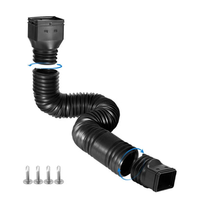 🏡 Flexible Rain Gutter Downspout Extension Kit  – Adjustable 22"-63" Drain Pipe with Leaf Filter for Foundation Protection