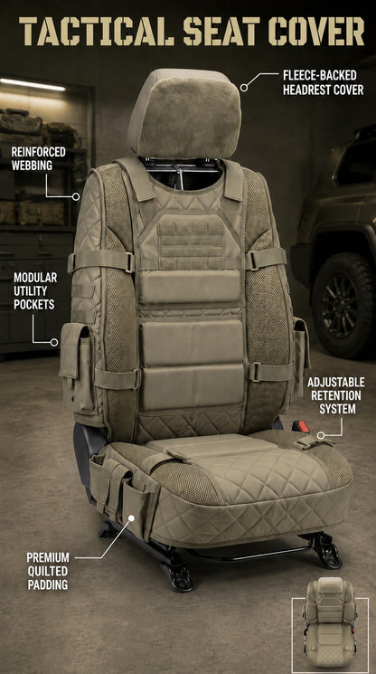 Free shipping🚙Rugged Truck Seat Cover – Tactical Storage, Seat Protection & All‑Day Comfort