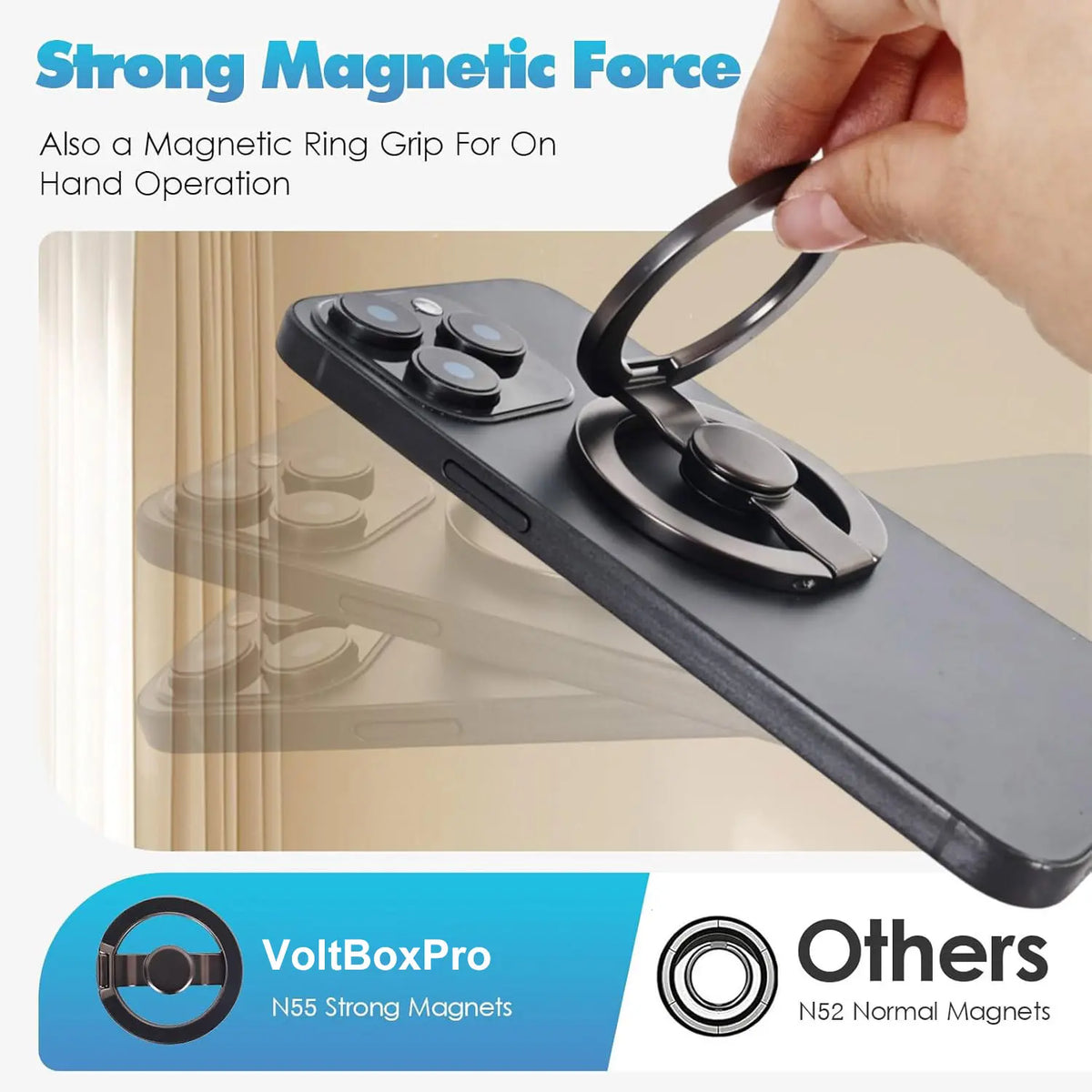 Magnetic Phone Stand & Fidget Spinner – 360° Foldable MagSafe Holder