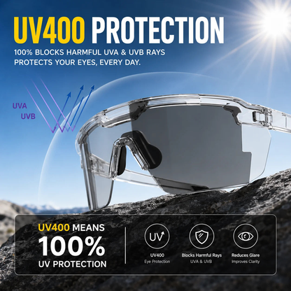 Photochromic Polarized Safety glasses,Sunglasses for Men & Women Oversized Vintage UV400 Y2K Aviator Eyewear Ideal for Fishing, Golf, Cycling, Driving, and Sports