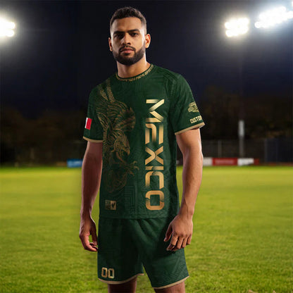 🇲🇽Men's Mexican Aztec Soccer Print Casual Tee