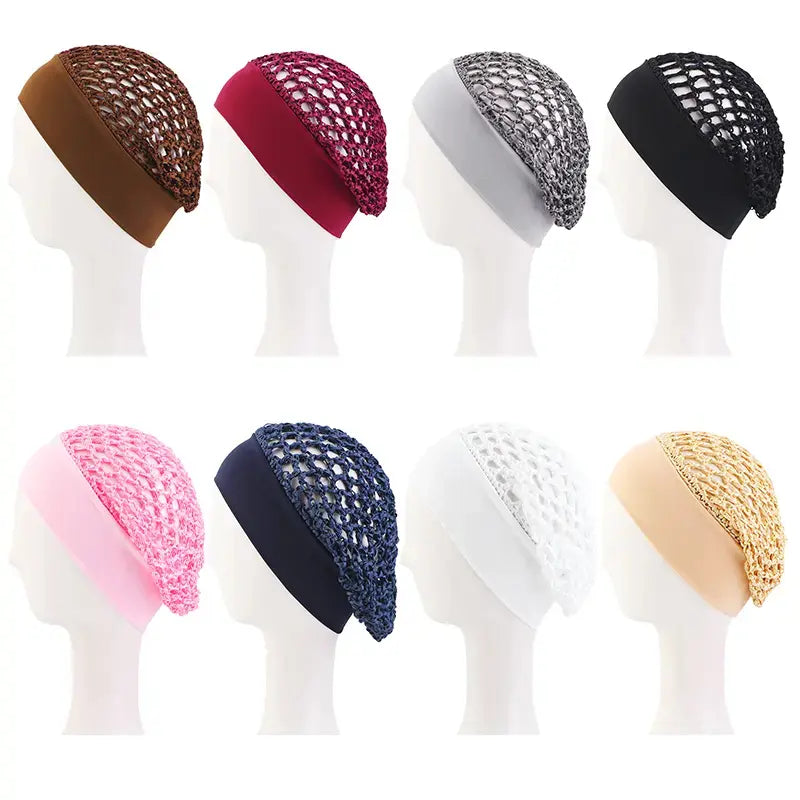 Humwam 3-Piece Stretchy Wide-Edge Sleeping Cap Set, Soft Protection Bonnet for Nighttime Hair Care & Beauty (Shower Cap for Home Bathroom Use),sohochic
