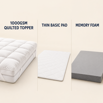 ☁️1000GSM Extra Thick Premium Quilted Mattress Topper