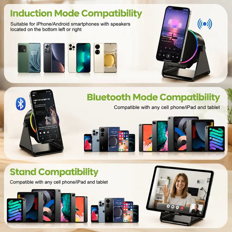 5-in-1 Wireless Induction Bluetooth Speaker