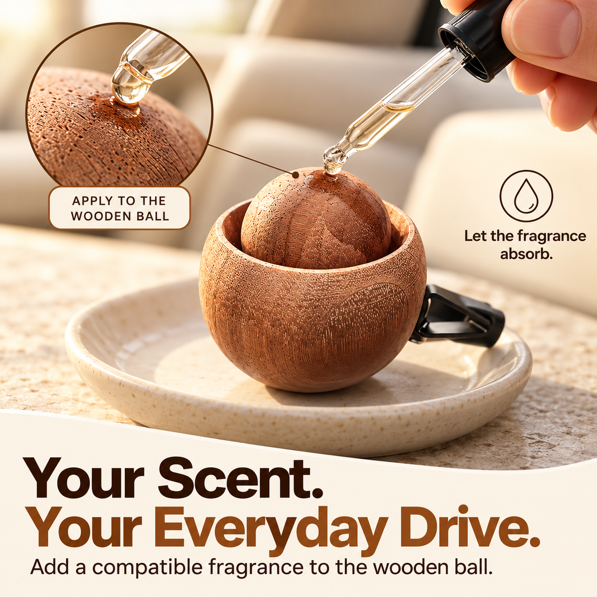 🚗🔥 50% OFF Wooden Car Vent Diffuser – Refillable Wood-Grain Aroma Holder, Stylish Car Interior Accessory, Limited-Time Deal!