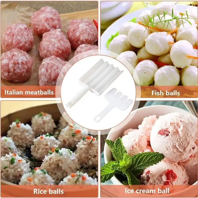 🎁 Buy 1 get 1 Free! 🔥 Creative 3-in-1 meatball mould – make three perfect meatballs at once – no need to get your hands dirty – a kitchen essential!