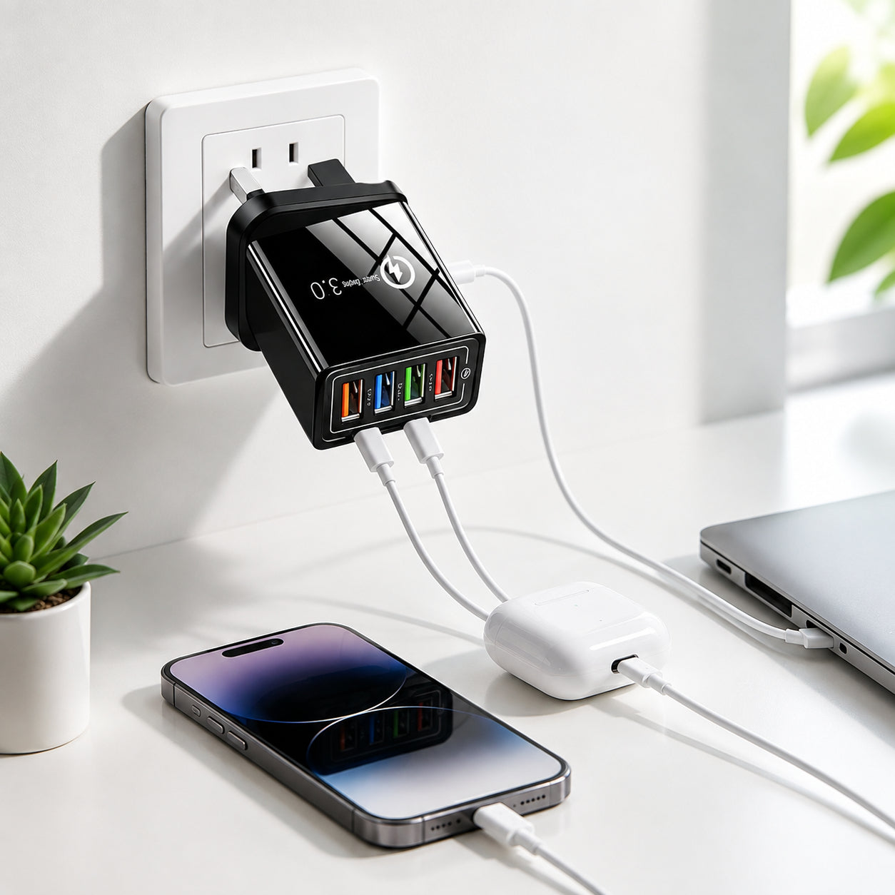🔥 Limited-Time 50% OFF | The Charger Big Tech Hates | 4-Port Quick Charge 3.0 + Al Performance Boost