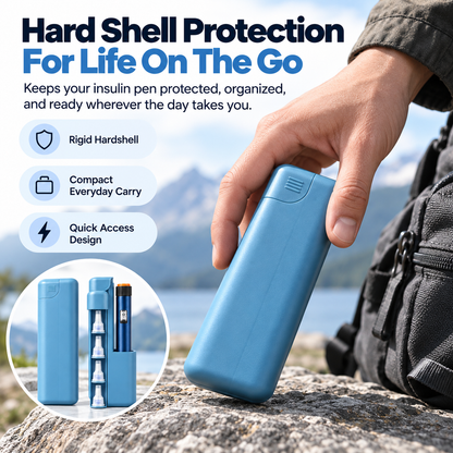 💉 Hardshell Insulin Pen Case – Compact Pen & Needle Organizer for Daily Carry, Work & Travel