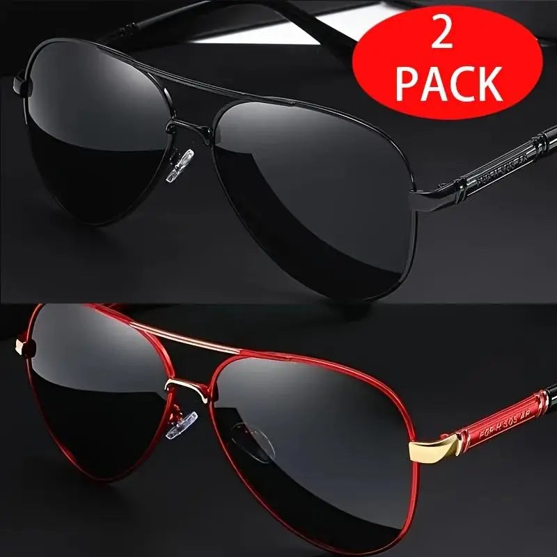 🕶️Aviator Sunglasses for Women & Men 2-Pack