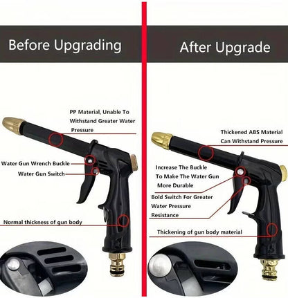 Portable High Pressure Water Sprayer, Adjustable Garden Hose Nozzle Sprayer