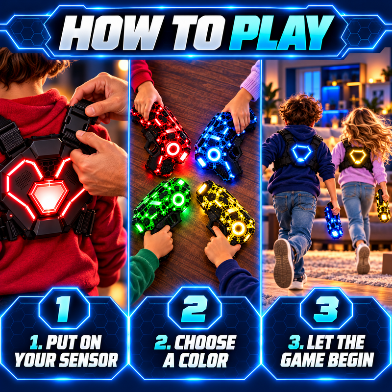 [Free Shipping] 🎮 Rechargeable Laser Tag Set for Kids & Families