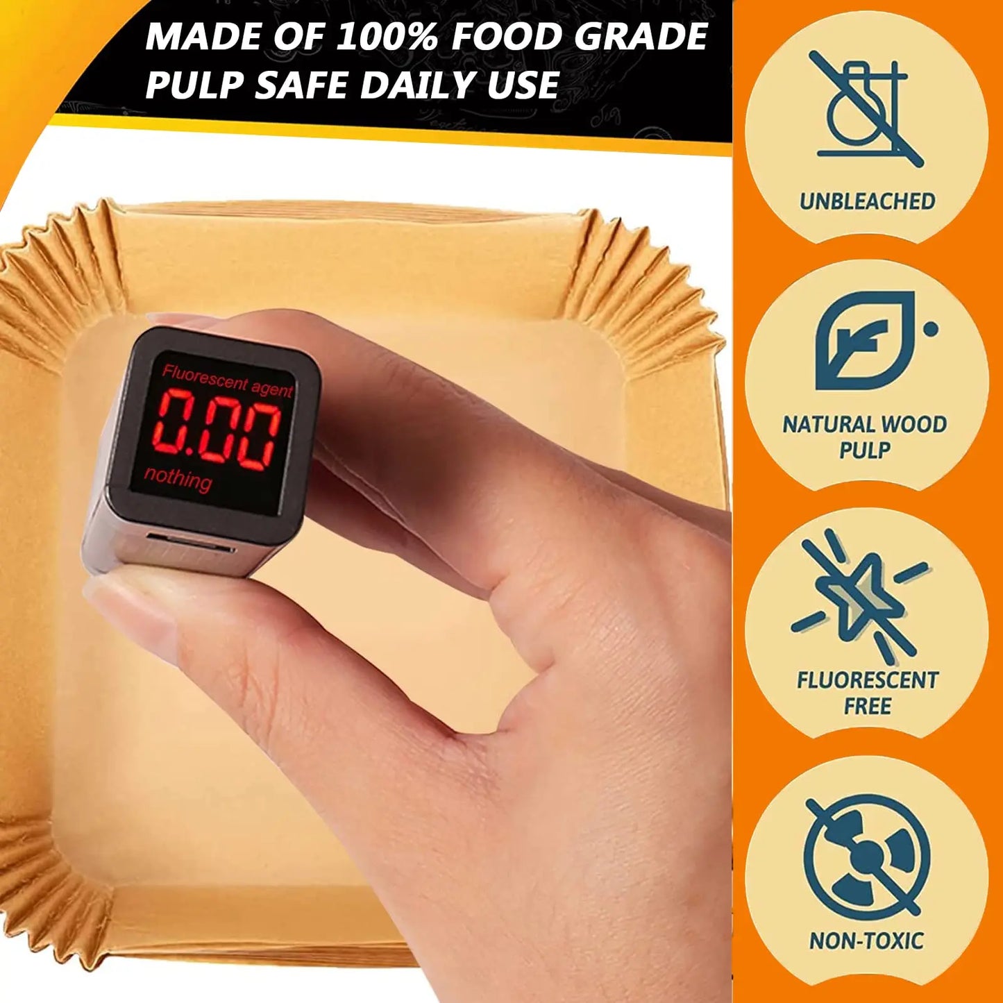 100Pcs Parchment Paper,Air Fryer Paper Liners