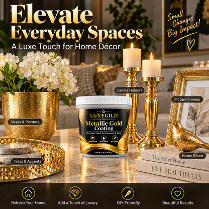 ✨ Metallic Gold Coating – Luxury DIY Finish for Furniture & Home Décor
