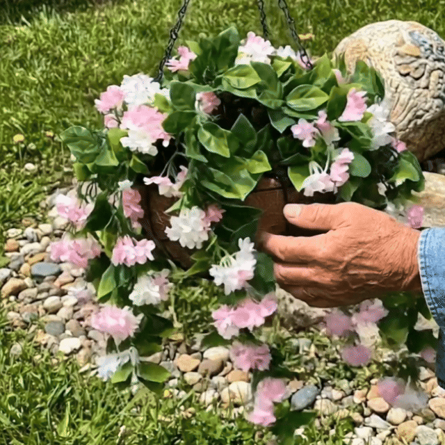 FREE SHIPPING🌸Faux Crepe Myrtle Hanging Baskets – Ultra-Realistic🌸✨(2 pcs)