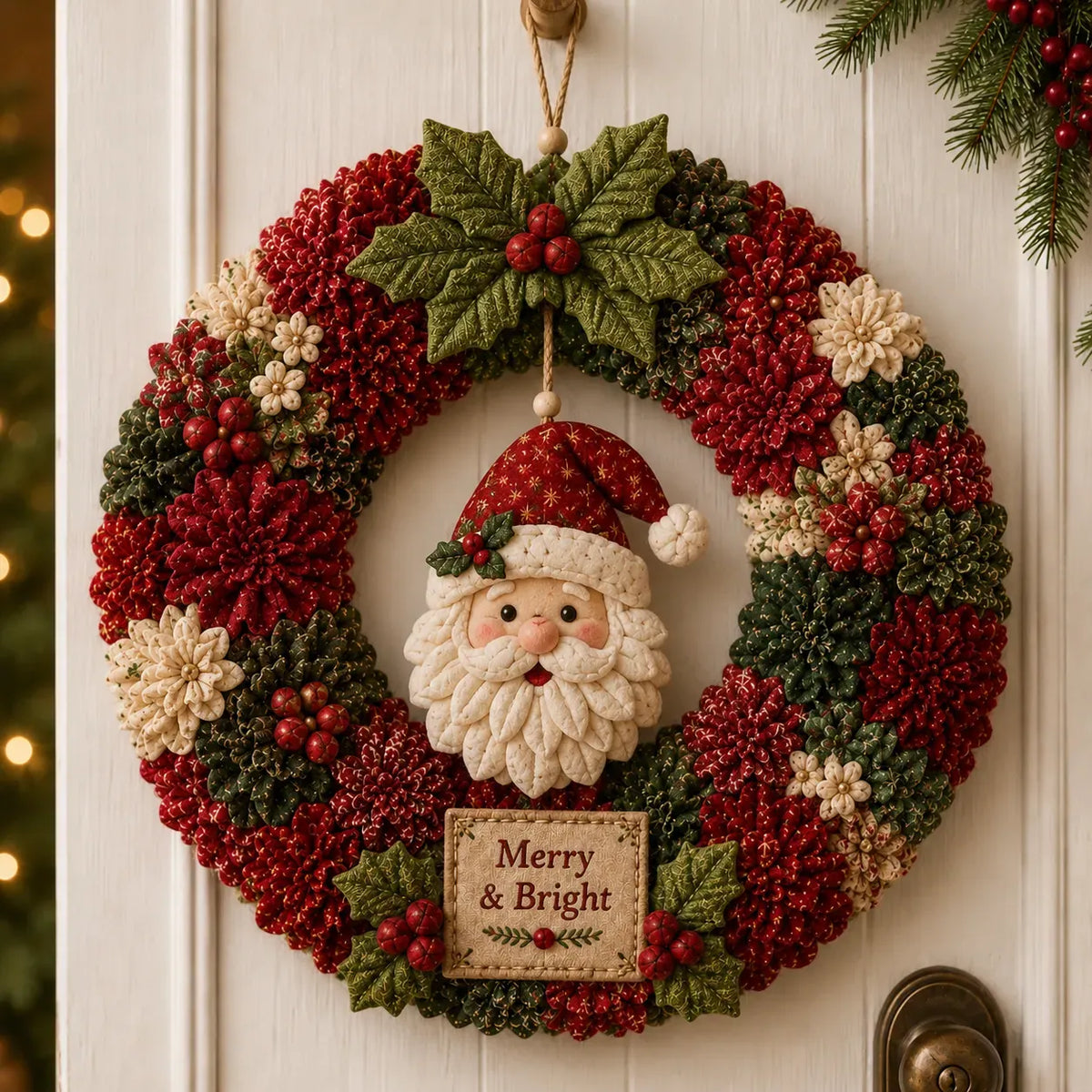 ⏰LAST DAY 49% OFF - 3D Fabric Poke Wreath DIY Kit 🎄🧡 (Video Tutorial & Finished Wreath Reference Included ✨ Beginner-friendly)