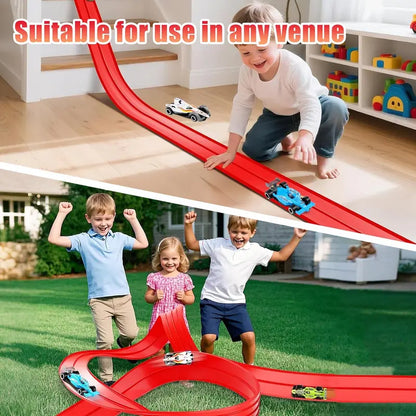 Portable Flex Track Race Car Set