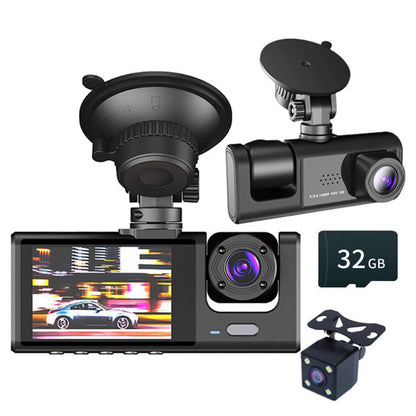 👀Upgraded 360° Protection Dash Cam 🚗 Triple-Lens 1080P Front・Cabin・Rear | WiFi Phone Link – Never Drive Blind Again! 🚗🛡️