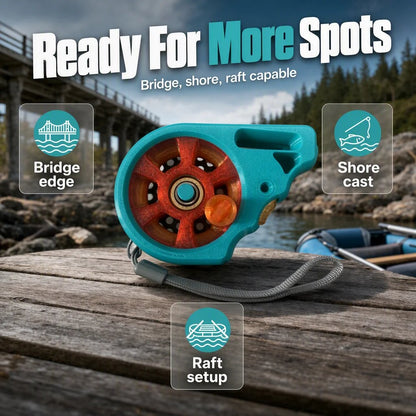 Portable Rodless Pocket Fishing Reel Device