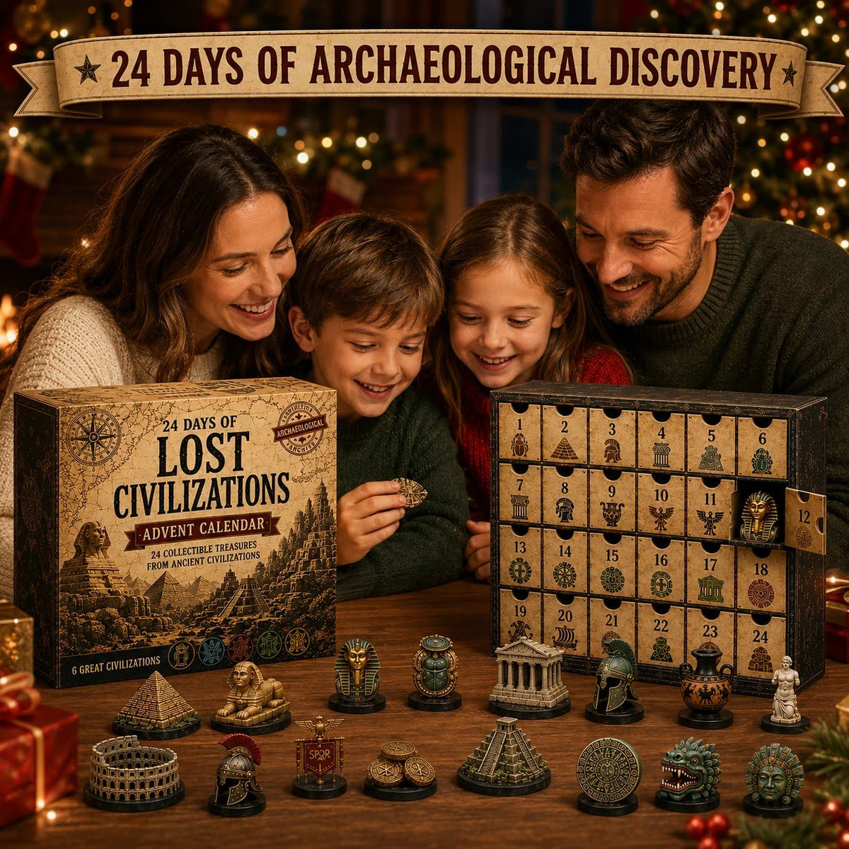🎉2026 Lost Civilizations Archaeological Discovery Advent Calendar | 24 Ancient Treasures from 6 Great Civilizations