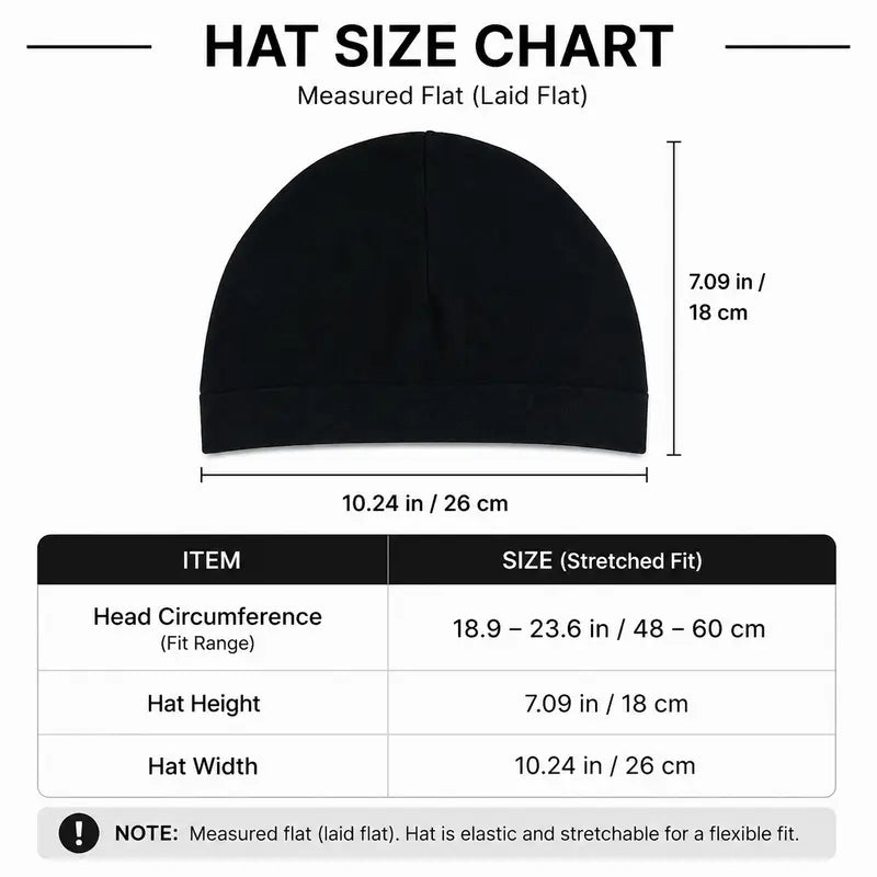 Unisex Nylon Blend Lightweight Skull Cap