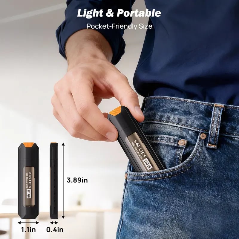 🎉4G LTE USB WiFi Router – Portable Hotspot Adapter for Computers & USB Modems