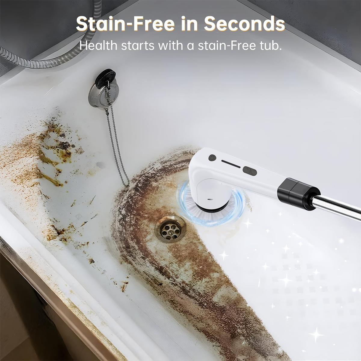 🧼 Electric Spin Scrubber Kit, Cordless Waterproof Power Cleaning Brush, Multi Replaceable Brush Heads for Bathroom, Tile, Floor, Bathtub