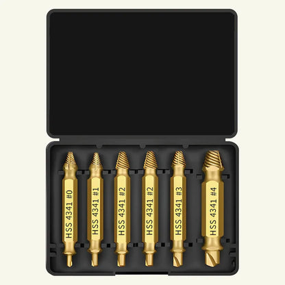 🔥🛠️ Stripped Broken Screw Remover, 🔩6 Counts Set Easy Out Bolt Extractor