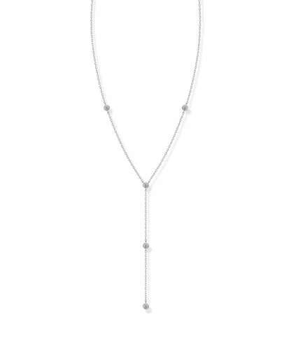 ✨14K Gold Plated Women's Lariat Cubic Zirconia Station Necklace for Women