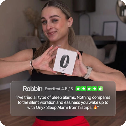 Silent Vibration Alarm Clock - Wrist-Worn Wake-Up Device for Heavy Sleepers, Avoids Disturbing Partners, 2 Intensity Levels, Up to 3 Alarms, 14+ Day Rechargeable Battery
