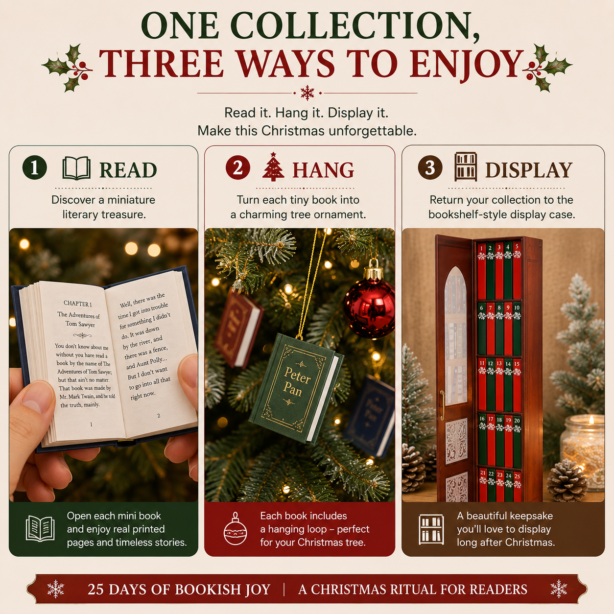 📚 25-Day Mini Book Advent Calendar – A Book Lover's Christmas Countdown