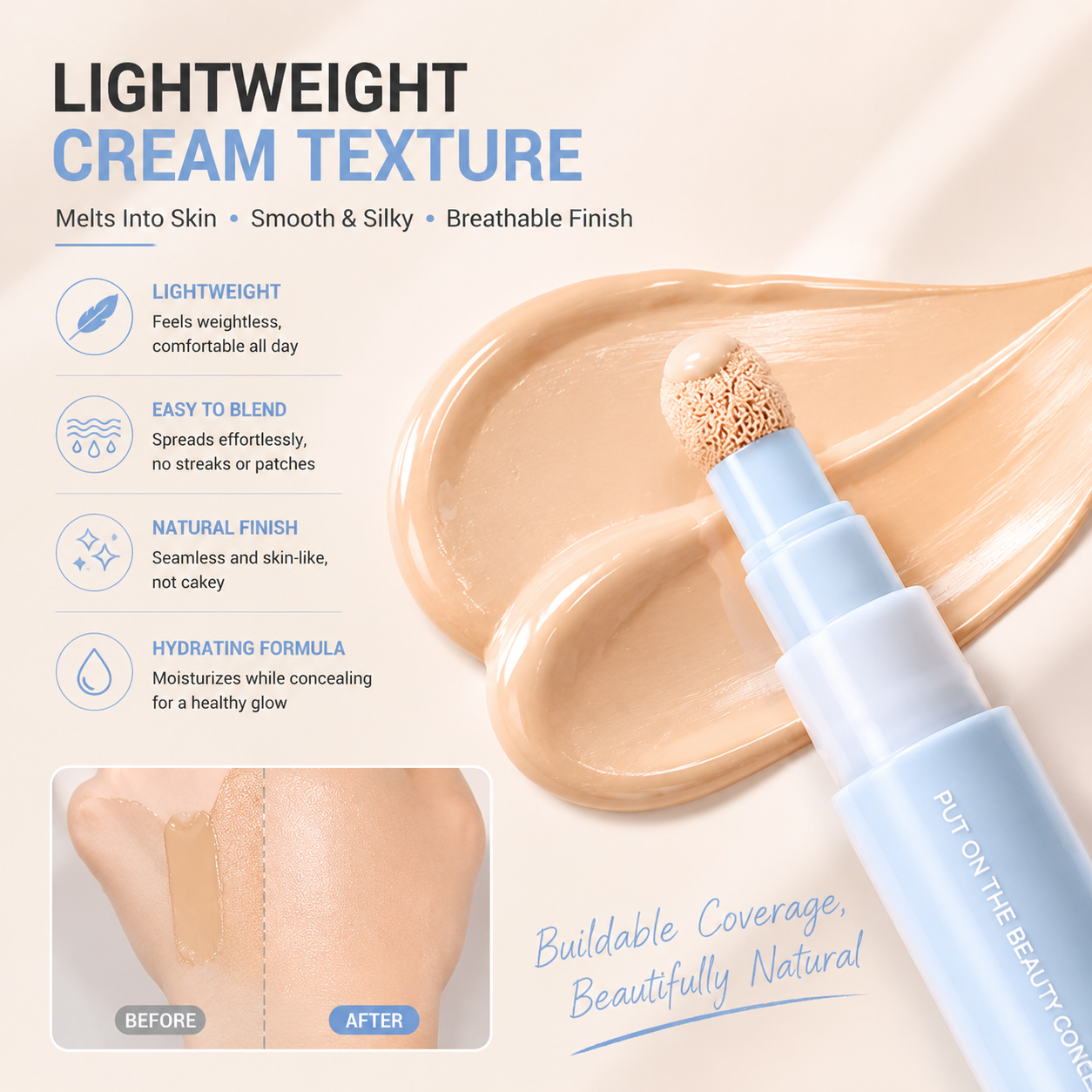 ✨ 2-in-1 Foundation & Concealer Pen – Smooth Buildable Coverage