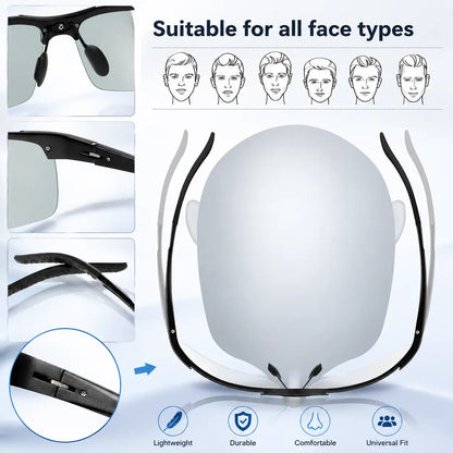 ✨Summervibes Smart Auto Zoom Photochromic Sunglasses | UV400 Anti Blue Light Outdoor Shades