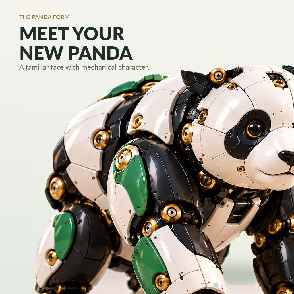 🐼 Egg-to-Panda Transforming Mechanical Figure – 2-in-1 Collectible Toy
