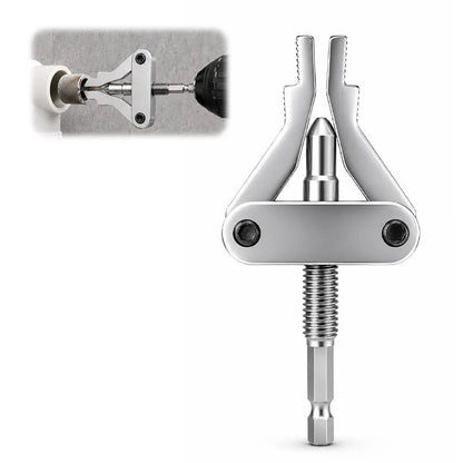 Broken Pipe Thread Extractor, Universal 1/2" 3/4" 1" Pipe Nipple Remover, Drill Powered Broken Thread Removal Tool for Rusty Faucet & Pipe Nipples