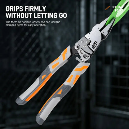 55-Steel Self-Locking Anti-Skid Ratchet Pliers