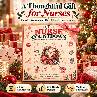 ❤️ 24-Day Advent Calendar – Heartfelt Holiday Countdown Gift for Nurses