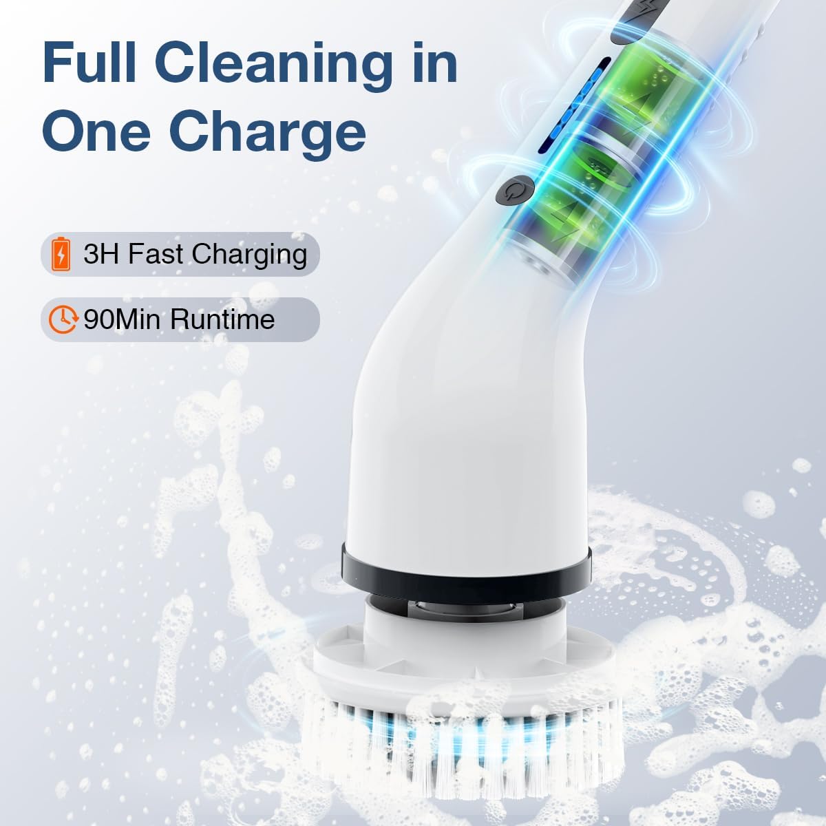 🧼 Electric Spin Scrubber Kit, Cordless Waterproof Power Cleaning Brush, Multi Replaceable Brush Heads for Bathroom, Tile, Floor, Bathtub