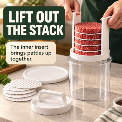 Quick release insert lifts out patties