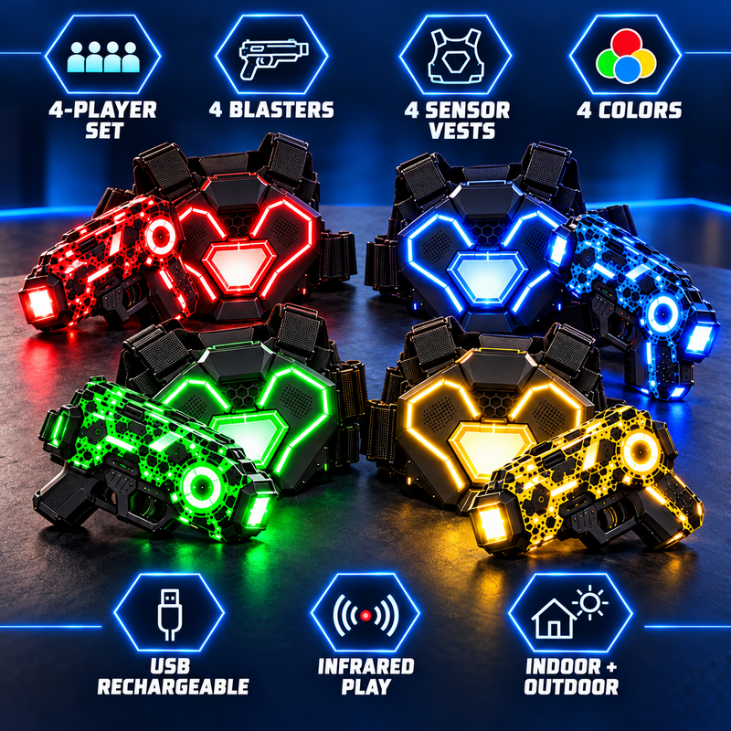 [Free Shipping] 🎮 Rechargeable Laser Tag Set for Kids & Families
