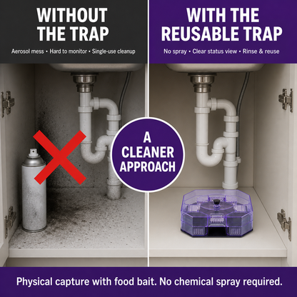 🪳✨ Reusable No-Spray Roach Trap – Chemical-Free, Washable & Easy to Reuse 🏠♻️