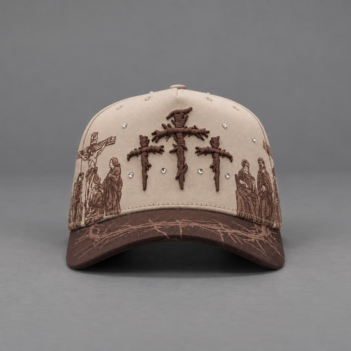 ✝️ Wear Your Faith – Viacrucis Brown Statement Cap