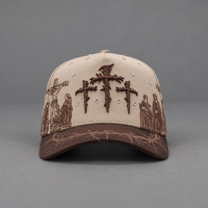 ✝️ Wear Your Faith – Viacrucis Brown Statement Cap
