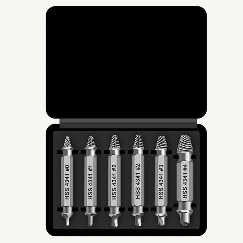 🔥🛠️ Stripped Broken Screw Remover, 🔩6 Counts Set Easy Out Bolt Extractor