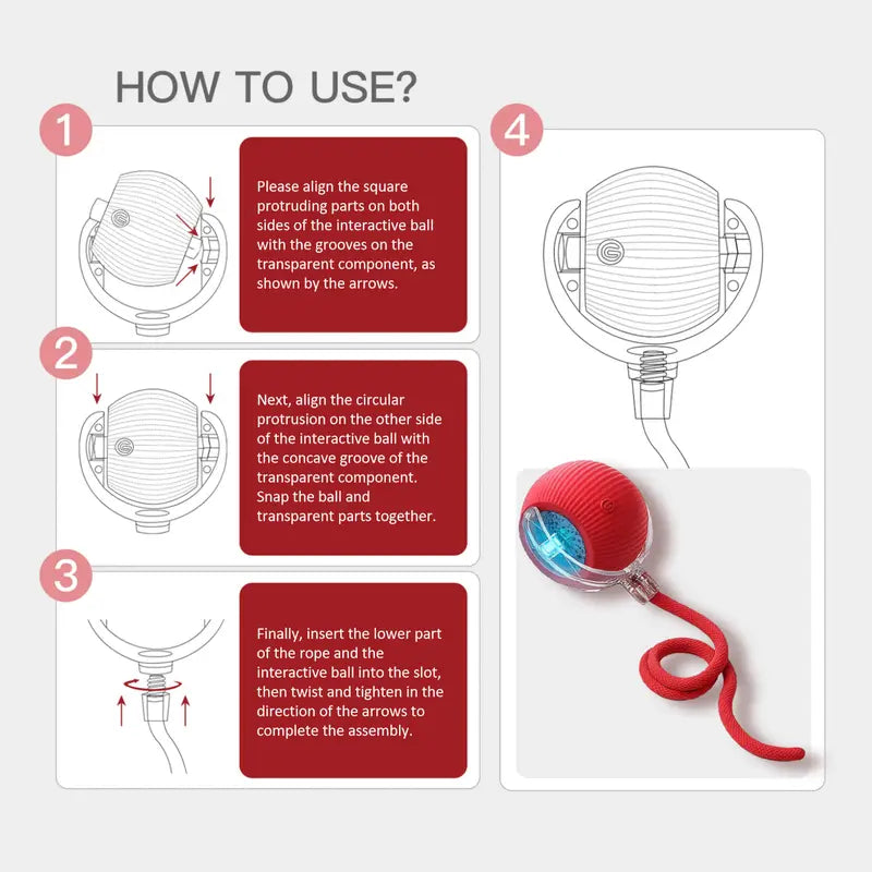 Interactive Cat & Dog Teaser Toy