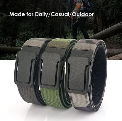 BUY 2 FREE SHIPPING🔥🔥-Upgraded version thickened double-layer nylon tactical belt with automatic buckle