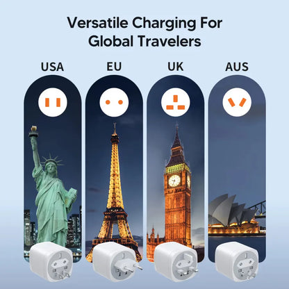 360° Rotating 4-in-1 Universal Travel Charger | 70W GaN