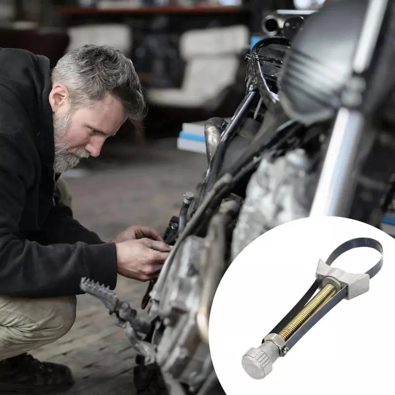 🛠️NEW Auto Car Diameter Adjustable Oil Filter Removal Strap Wrench Tool,Car Oil Filter Wrench.