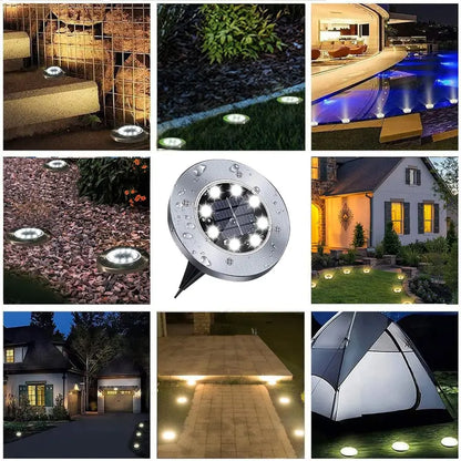Solar Ground Lights for Outside Waterproof