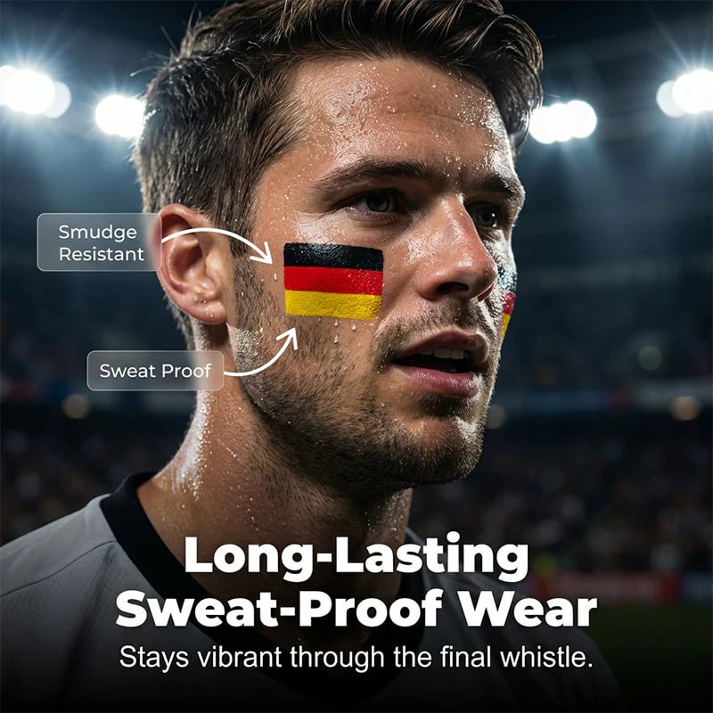 🎉National Flag Face Paint Stick for Sports Fans ⚽